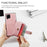 JEEHOOD for Samsung Galaxy A42 5G Detachable Design Leather Coated TPU Shell Strong Magnet Wallet RFID Blocking Protective Phone Case - Pink - 5