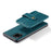 JEEHOOD for Samsung Galaxy A12 Strong Magnet Wallet Detachable Design Phone Protector Leather Coated TPU RFID Blocking Case - Blue - 3