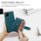 JEEHOOD for Samsung Galaxy A12 Strong Magnet Wallet Detachable Design Phone Protector Leather Coated TPU RFID Blocking Case - Blue - 5
