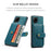 JEEHOOD for Samsung Galaxy A12 Strong Magnet Wallet Detachable Design Phone Protector Leather Coated TPU RFID Blocking Case - Blue - 7