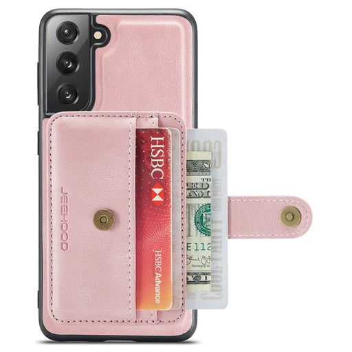 JEEHOOD Detachable Cover for Samsung Galaxy S20 Plus 4G/5G Magnetic Wallet Leather Coated TPU RFID Blocking Mobile Phone Case - Pink - 2