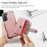 JEEHOOD Anti-Scratch Phone Cover for Samsung Galaxy S21 FE 5G RFID Blocking Wallet Phone Case Shockproof Phone Shell Support Wireless Charging - Pink - 4