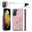 JEEHOOD Anti-Scratch Phone Cover for Samsung Galaxy S21 FE 5G RFID Blocking Wallet Phone Case Shockproof Phone Shell Support Wireless Charging - Pink - 6