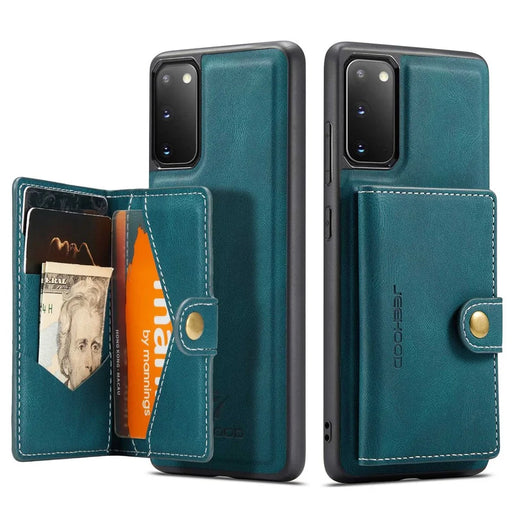 JEEHOOD For Samsung Galaxy S20 4G/5G Detachable Wallet Kickstand Case PU Leather Coated TPU Well-protected Phone Shell - Green - 1