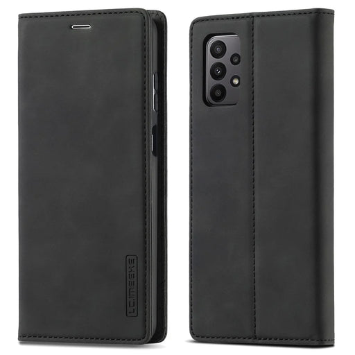 LC.IMEEKE For Samsung Galaxy A23 4G / 5G (Global Version) / M23 5G / F23 5G PU Leather Magnetic Closure Wallet Stand Phone Cover - Black - 1