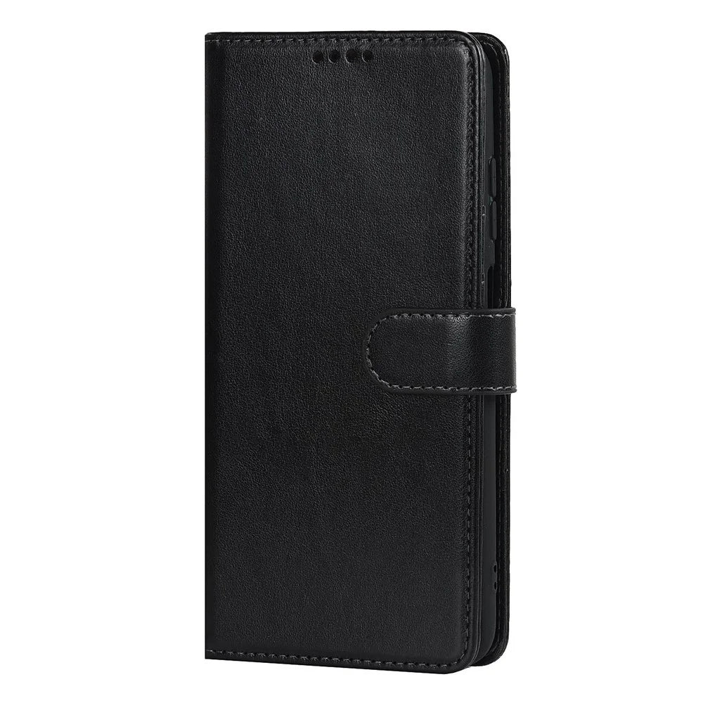 For Samsung Galaxy A03s (166.5mm) R61 Texture Felled Seam Wallet Folio Case PU Leather Wrist Strap Magnetic Closure Stand Phone Cover - Black - 7