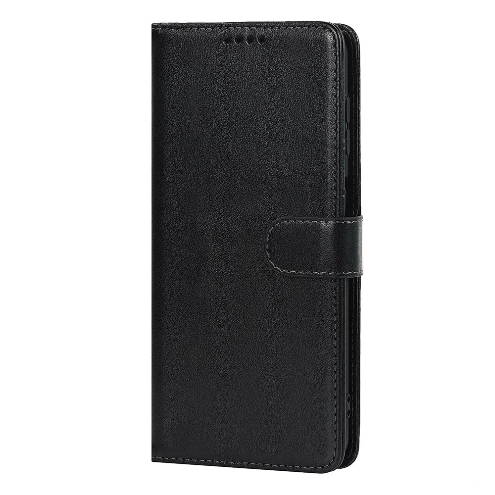 For Samsung Galaxy A13 5G / A04s 4G (164.7mm) PU Leather Phone Case R61 Texture Stand Flip Cover - Black - 7