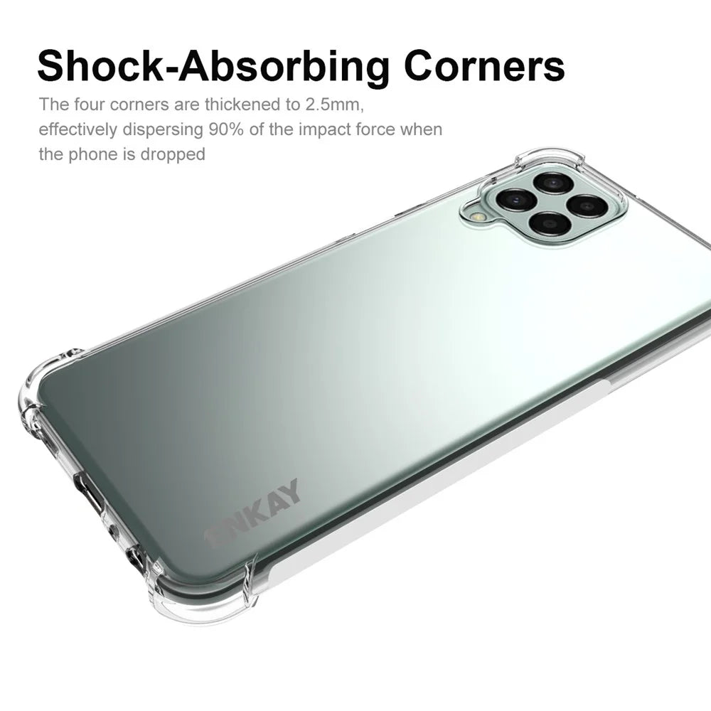 ENKAY HAT PRINCE For Samsung Galaxy M33 5G (Global Version) Thickened Corners Shockproof Clear TPU Cover Phone Protective Case with Anti-slip Strip Edge - 2