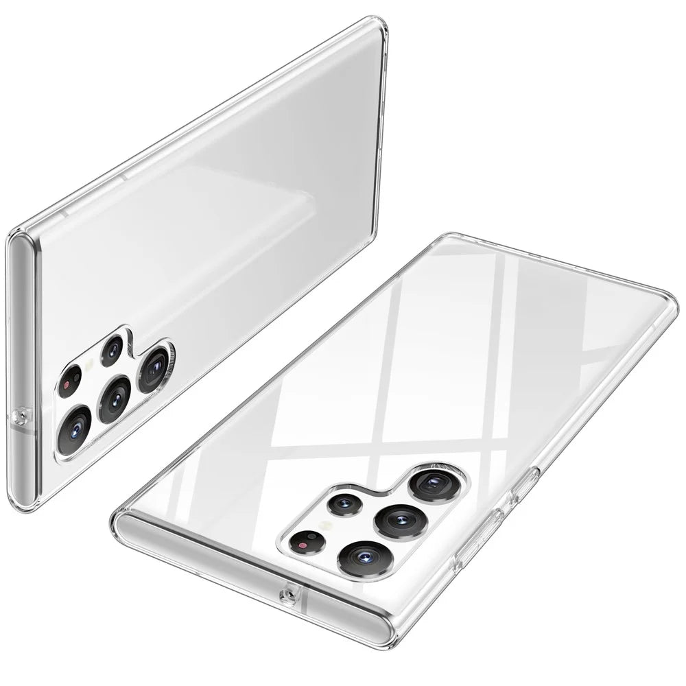 Transparent TPU Case for Samsung Galaxy S22 Ultra 5G, Anti-fingerprint Drop-proof Phone Protective Cover - 2
