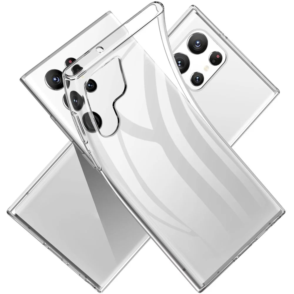 Transparent TPU Case for Samsung Galaxy S22 Ultra 5G, Anti-fingerprint Drop-proof Phone Protective Cover - 3