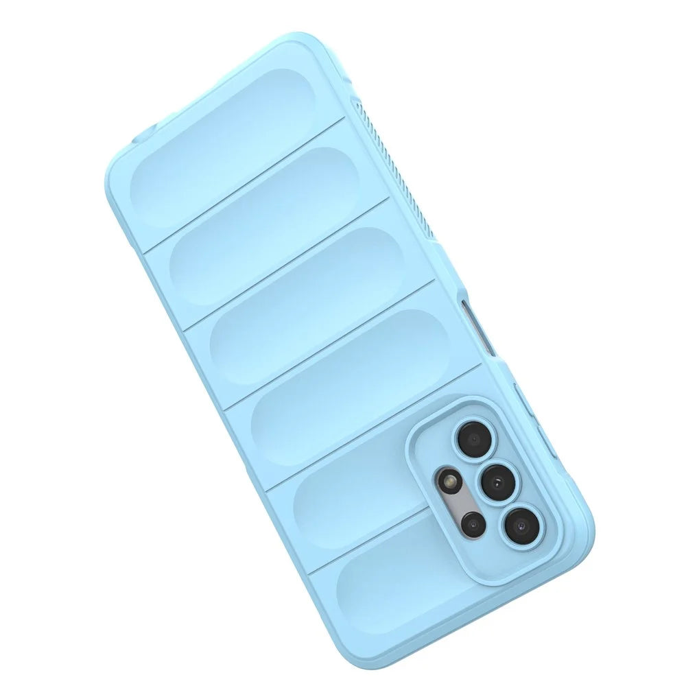 For Samsung Galaxy A13 4G Shock Resistant TPU Phone Protector Case Rugged Back Phone Cover - Baby Blue - 4
