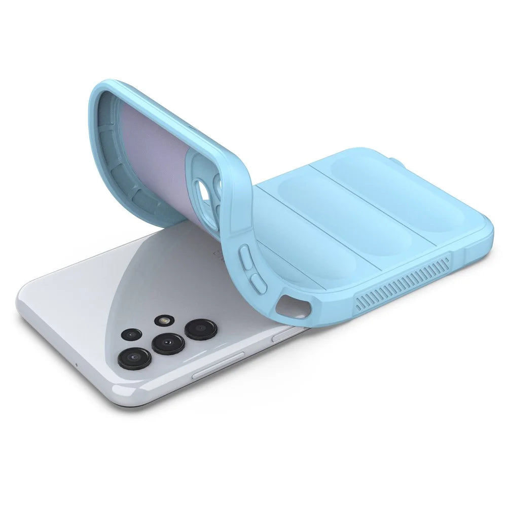 For Samsung Galaxy A13 4G Shock Resistant TPU Phone Protector Case Rugged Back Phone Cover - Baby Blue - 6