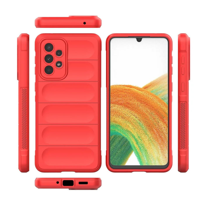 For Samsung Galaxy A33 5G Shockproof TPU Mobile Phone Protective Case Anti-drop Cover - Red - 7