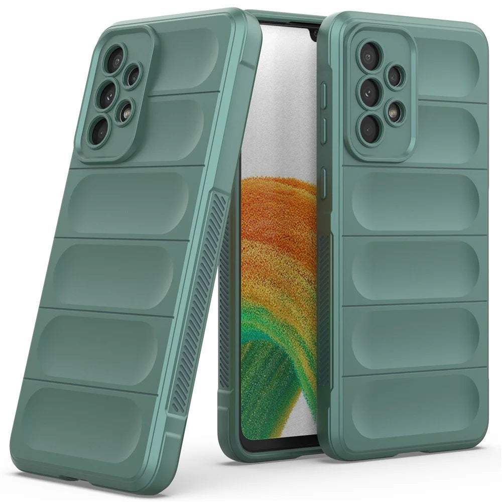 For Samsung Galaxy A53 5G Anti-scratch Drop Protection Rugged TPU Phone Protector Case Back Phone Cover - Green - 2