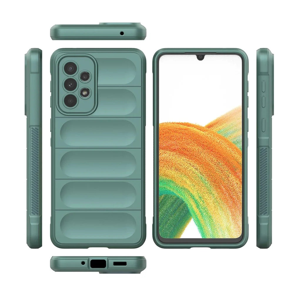 For Samsung Galaxy A53 5G Anti-scratch Drop Protection Rugged TPU Phone Protector Case Back Phone Cover - Green - 7