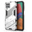 For Samsung Galaxy M33 5G (Global) PC + TPU Case Phone Back Cover with Kickstand - White - 1