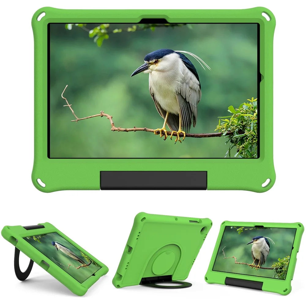 For Samsung Galaxy Tab A8 10.5 (2021) / (2022) EVA Tablet Protective Case Foldable Ring Kickstand Design Drop-proof Cover - Green - 1