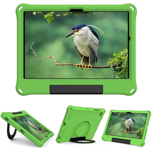 For Samsung Galaxy Tab A8 10.5 (2021) / (2022) EVA Tablet Protective Case Foldable Ring Kickstand Design Drop-proof Cover - Green - 1