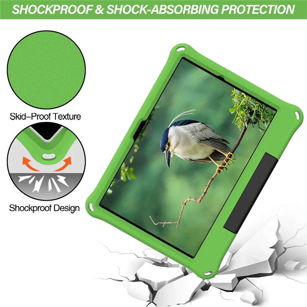 For Samsung Galaxy Tab A8 10.5 (2021) / (2022) EVA Tablet Protective Case Foldable Ring Kickstand Design Drop-proof Cover - Green - 3