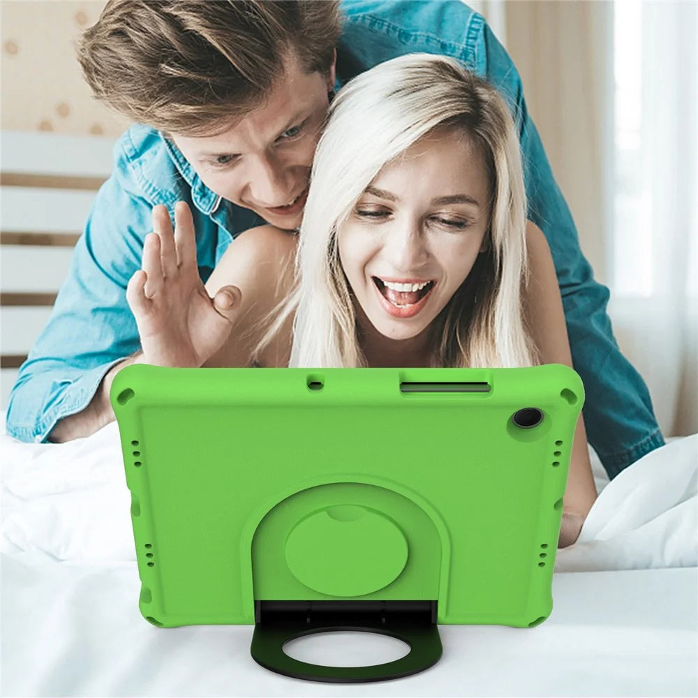 For Samsung Galaxy Tab A8 10.5 (2021) / (2022) EVA Tablet Protective Case Foldable Ring Kickstand Design Drop-proof Cover - Green - 6