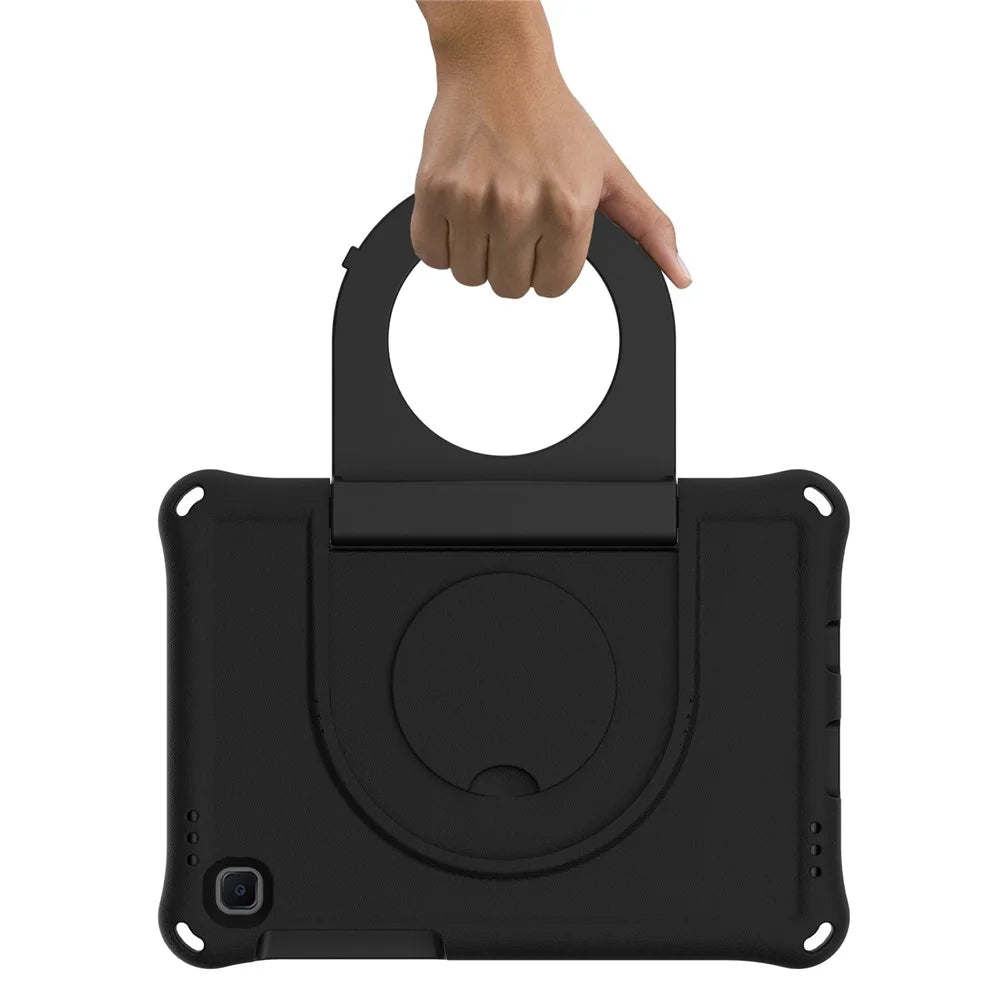 For Samsung Galaxy Tab A7 Lite 8.7-inch (2021) SM-T220/SM-T225 EVA Tablet Case Anti-drop Cover with Foldable Ring Kickstand - Black - 5