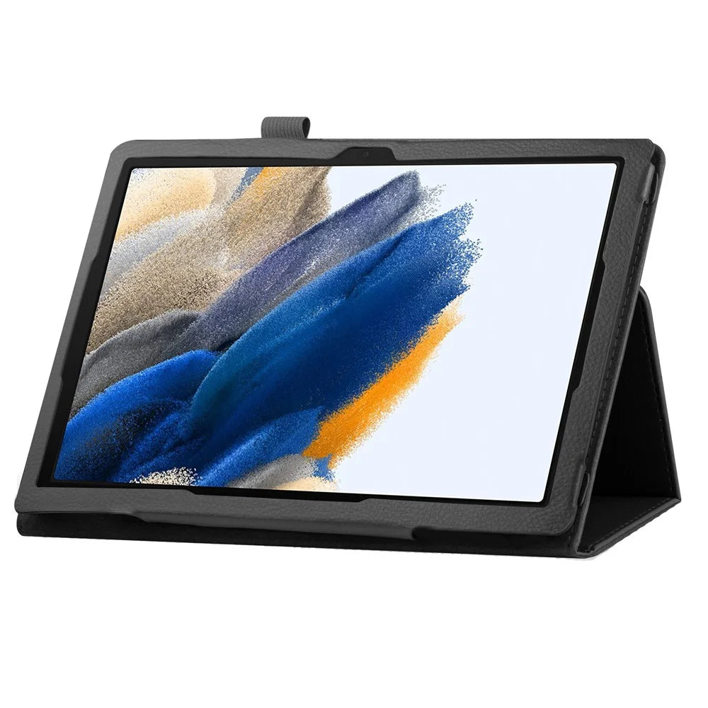 For Samsung Galaxy Tab A8 10.5 (2021) / (2022) Litchi Texture Tablet Case PU Leather Protective Cover with Auto Wake / Sleep - Black - 3