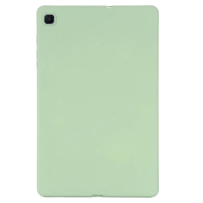 For Samsung Galaxy Tab S6 Lite (2020) / (2022) / (2024) Microfiber Lining Liquid Silicone Case Anti-drop Protection Tablet Cover - Green - 1