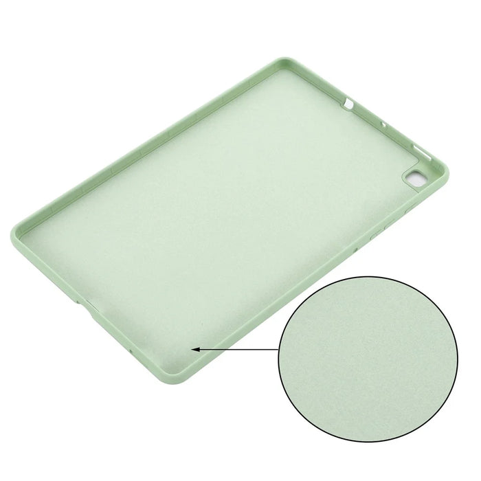 For Samsung Galaxy Tab S6 Lite (2020) / (2022) / (2024) Microfiber Lining Liquid Silicone Case Anti-drop Protection Tablet Cover - Green - 5