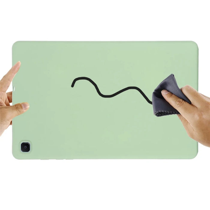 For Samsung Galaxy Tab S6 Lite (2020) / (2022) / (2024) Microfiber Lining Liquid Silicone Case Anti-drop Protection Tablet Cover - Green - 6