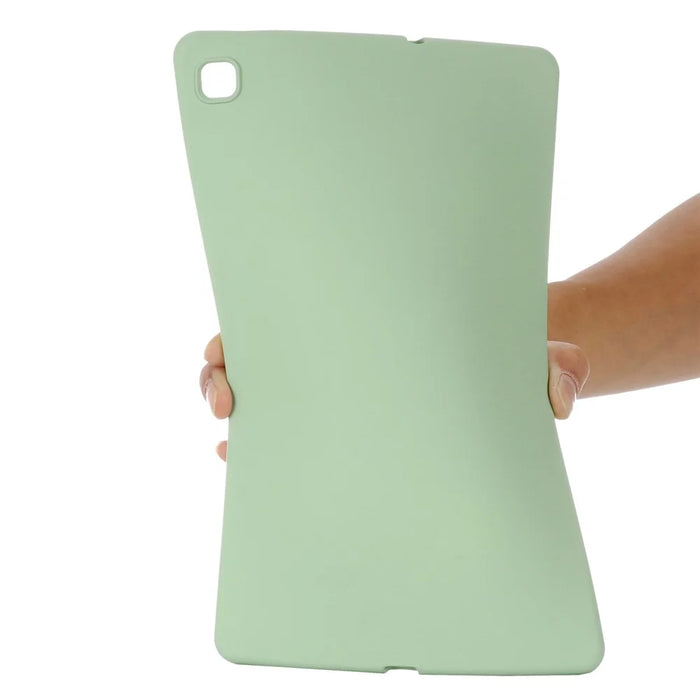 For Samsung Galaxy Tab S6 Lite (2020) / (2022) / (2024) Microfiber Lining Liquid Silicone Case Anti-drop Protection Tablet Cover - Green - 7
