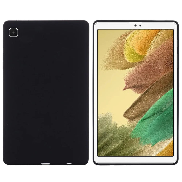 Liquid Silicone Tablet Case for Samsung Galaxy Tab A7 Lite 8.7-inch, Microfiber Lining Anti-scratch Protective Cover - Black - 2