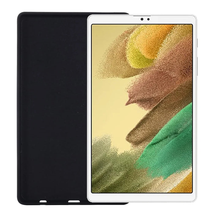 Liquid Silicone Tablet Case for Samsung Galaxy Tab A7 Lite 8.7-inch, Microfiber Lining Anti-scratch Protective Cover - Black - 4