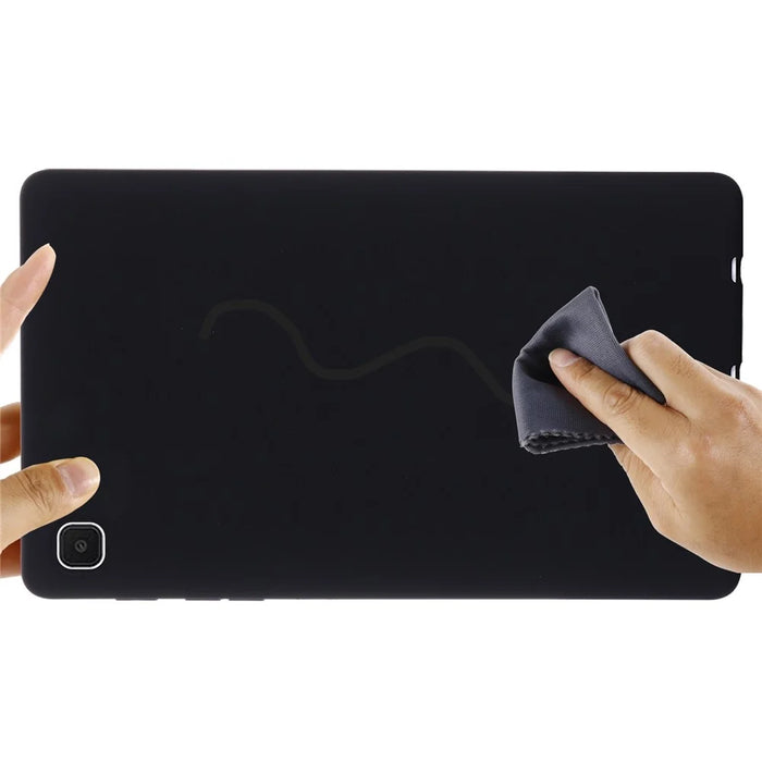 Liquid Silicone Tablet Case for Samsung Galaxy Tab A7 Lite 8.7-inch, Microfiber Lining Anti-scratch Protective Cover - Black - 6