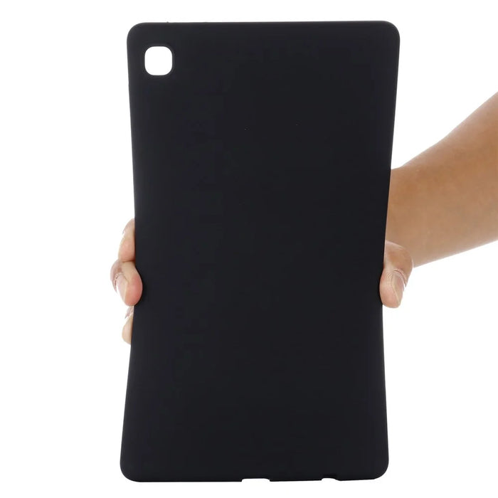 Liquid Silicone Tablet Case for Samsung Galaxy Tab A7 Lite 8.7-inch, Microfiber Lining Anti-scratch Protective Cover - Black - 7