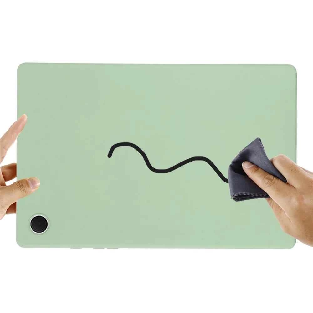 Liquid Silicone Tablet Cover for Samsung Galaxy Tab A8 10.5 (2021) / (2022) , Shockproof Microfiber Lining Slim Tablet Case - Green - 6