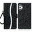 For Samsung Galaxy A13 4G Glittery Sequins Splicing Cover PU Leather Stand Detachable Wrist Strap Flip Wallet Phone Case - Black - 1