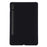For Samsung Galaxy Tab S8/S7 Solid Color Tablet Case Microfiber Lining Liquid Silicone Anti-fall Protective Cover - Black - 3