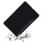 For Samsung Galaxy Tab S8/S7 Solid Color Tablet Case Microfiber Lining Liquid Silicone Anti-fall Protective Cover - Black - 4