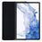 For Samsung Galaxy Tab S8/S7 Solid Color Tablet Case Microfiber Lining Liquid Silicone Anti-fall Protective Cover - Black - 5