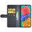 For Samsung Galaxy M33 5G (Global) Case Genuine Split Leather Phone Cover with Wallet Stand - Black - 2