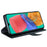 For Samsung Galaxy M33 5G (Global) Case Genuine Split Leather Phone Cover with Wallet Stand - Black - 3