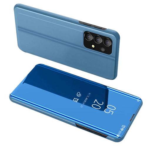 For Samsung Galaxy A13 4G S22 Ultra 5G Flip Leather Cover with Stand Full Body Protective Phone Case - Sky Blue - 1