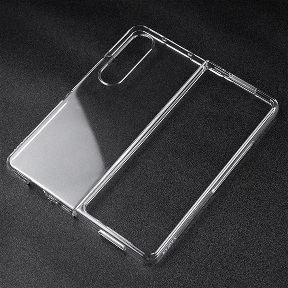 For Samsung Galaxy Z Fold4 5G Transparent Hard PC Case Anti-Fall All-Around Protection Shell - 1