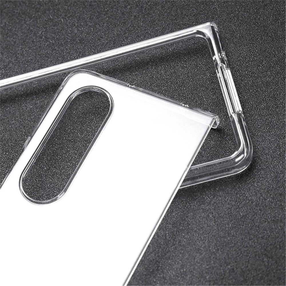 For Samsung Galaxy Z Fold4 5G Transparent Hard PC Case Anti-Fall All-Around Protection Shell - 6
