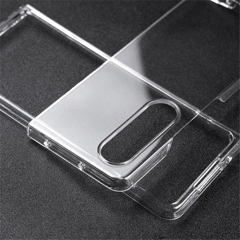 For Samsung Galaxy Z Fold4 5G Transparent Hard PC Case Anti-Fall All-Around Protection Shell - 7