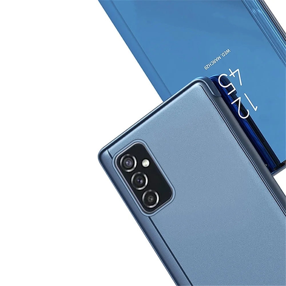 For Samsung Galaxy M23 5G / F23 5G Flip Leather Cover with Stand Full Body Protective Phone Case - Sky Blue - 5