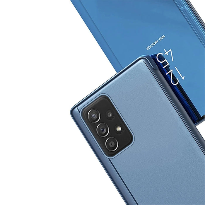 For Samsung Galaxy A33 5G Flip Leather Cover with Stand Full Body Protective Phone Case - Sky Blue - 5
