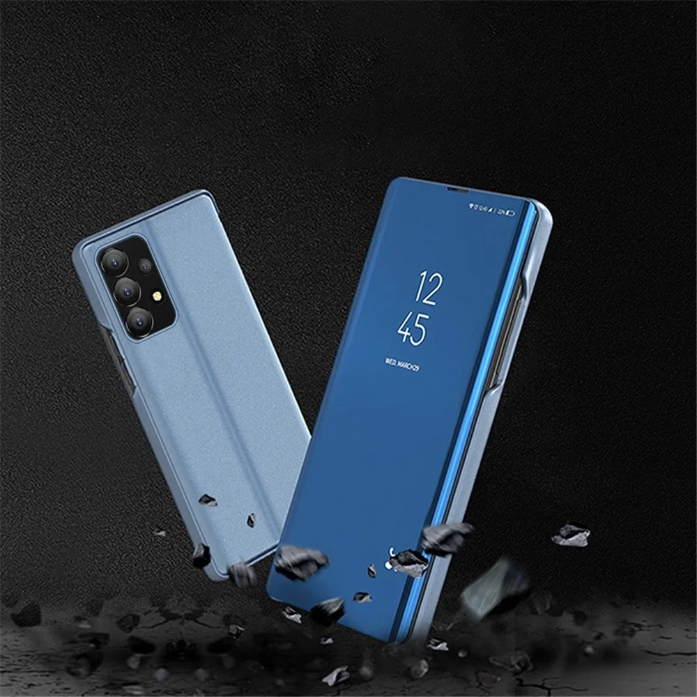 For Samsung Galaxy A73 5G S22 Ultra 5G Flip Leather Cover with Stand Full Body Protective Phone Case - Sky Blue - 2