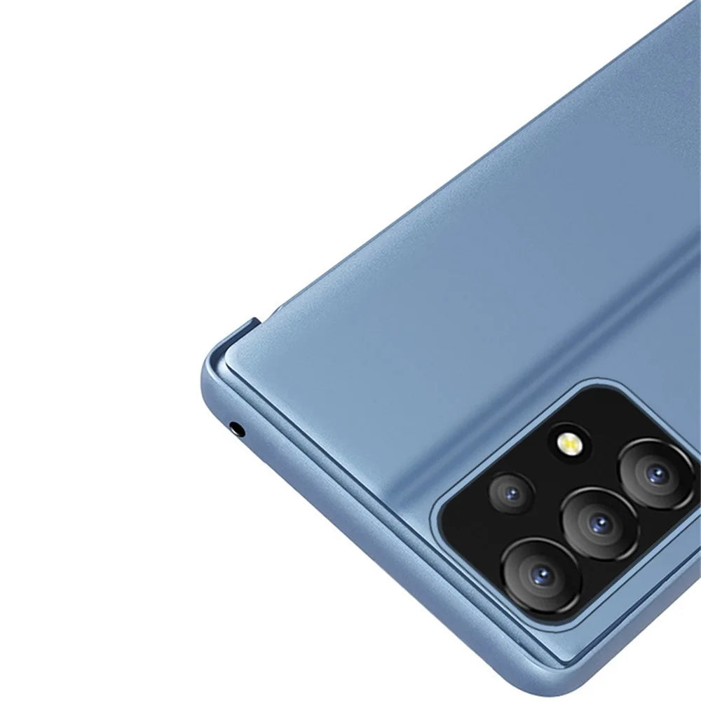 For Samsung Galaxy A73 5G S22 Ultra 5G Flip Leather Cover with Stand Full Body Protective Phone Case - Sky Blue - 6
