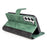 For Samsung Galaxy S22 5G Color Splicing Design Phone Cover Bump Proof PU Leather Stand Wallet Case Shell - Green - 3